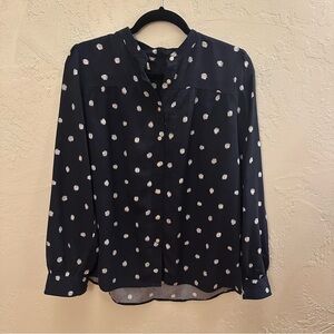 Source Unknown Black and White Polka Dot Blouse
